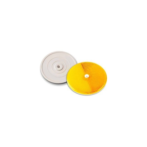 Tapco 102222 3-1/4" Amber Centermount Reflector, Plastic Backplate, RT-90A 102222 - main